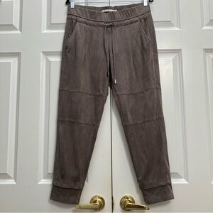 Raffaello Rossi Candice Faux Suede Jogger Pants Taupe Brown Gray EU 40, US 10, M